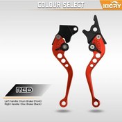 Resim Chuangyinshop 2 Adet Dayanıklı Alüminyum Alaşım Motorcycle Handlebar Red - Atv Ve Elektrikli Bisikletler İçin Ayarlanabilir Tutacak 