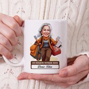 Resim Herşeye Yetişen Anne Karikatürlü Kupa Bardak 