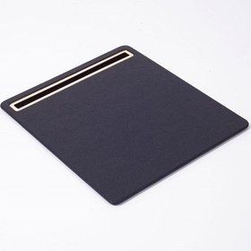 Resim Turgut Office Deri Mousepad Siyah Gold Detaylı 