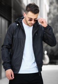 Resim Bailey Suya Dayanaklı Slim Fit Erkek Kapüşonlu Mevsimlik Mont Yağmurluk - BEJ / S 