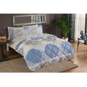 Resim Taç Aryan Mavi Tek Kişilik Yorgan Seti Yastık Taç Uyku S 