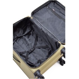 Resim Fossil Ultra Light Haki Kabin Boy Körüklü Kumaş Valiz 360 8 Tekerlekli, Hafif & Geniş İç Hacim Haki 