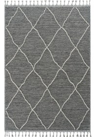 Resim Cool Halı Elit 02 Gri Bukle Salon Halısı Hav Vermez Mutfak Halısı Etnik Örgü Desen Koridor Halısı Kesme Yolluk 