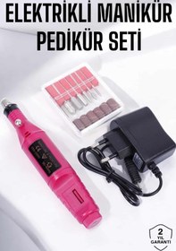 Resim Skygo Elektrikli Manikür Pedikür Törpü Seti Protez Tırnak Nasır Temizleyici 
