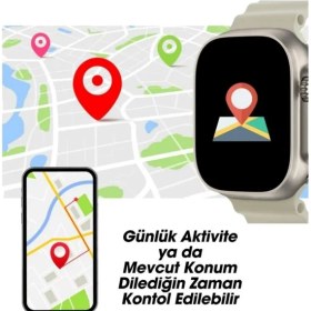 Resim Bakeey 64GB Sım Kartlı Yetişkin Çocuk Akıllı Saat Wifi Paylaşım Nabız Tansiyon Ölçer, Çağrı Mesaj 