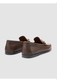 Resim Cabani %100 Hakiki Deri Kahverengi Erkek Klasik Ayakkabı Kahverengi 