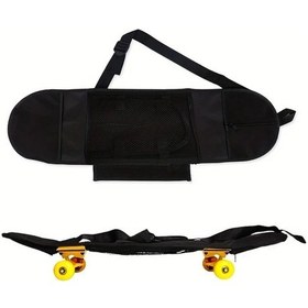 Resim Dashanshop Siyah Dayanıklı Kaykay Çantası - Seyahat Ve Skate Park İçin Yüksek Kaliteli Kaykay Koruyucu Siyah 