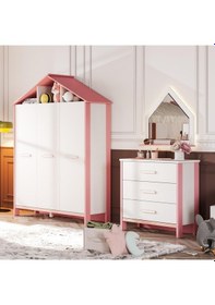 Resim Meltem Kids Cozy Pembe Çocuk Odası Şifonyer 