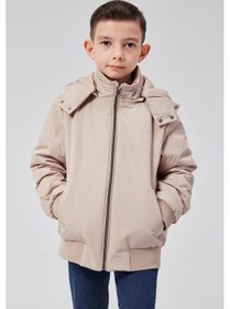 Resim Benitto Kids Erkek Çocuk Kapüşonlu Mevsimlik Ceket 51313 Bej 