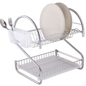 Resim Tekno-tel Dikdörtgen 2 Katlı 44.5x30.6x13.5 cm Modüler Krom Bulaşıklık 