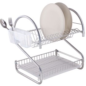 Resim Tekno-tel Dikdörtgen 2 Katlı 44.5x30.6x13.5 cm Modüler Krom Bulaşıklık 