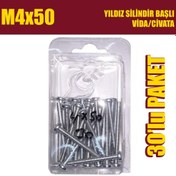 Resim Site Hırdavat M4 x 50 Yıldız Silindir Başlı (Ysb) Vida/civata 30'lu Paket 