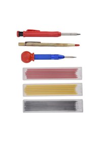 Resim Skycity Ahşapçılık İşaretleme Seti: Grafit Kalem, Metal Uçlu Kalem Ve Merkez Delici - Çok Amaçlı İşaretleme Ve Konumlandırma Aleti 