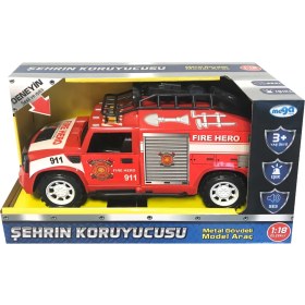 Resim MEGA Şehrin Koruyucusu Sürtmeli Sesli Işikli Itfaiye Aracı 