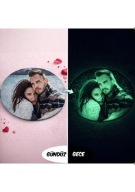 Resim Bk Gift Kişiye Özel Fotoğraflı Fosforlu Yuvarlak Puzzle -1, Gece Parlayan Puzzle, Sevgiliye Ve Ev Hediyesi Kobitmeyencom36675 Bk Gift 