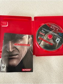 Resim Ps3 Metal Gear Solid 4 Mgs 4 Greatest Hits Kırmızı Kutu Full İçerik 10/10 Kondüsyon 