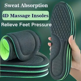 Resim 1 Çift Unisex Spor Tabanlıklar 4D Masaj & Hava Yastığı Teknolojisi ile - Dağ Tırmanışı, Seyahat, Açık Hava Etkinlikleri için Ultra-Yumuşak Ergonomik Tasarım - Şok Emme & Basınç, Kaya Tırmanış Hediyesi, Seyahat Ayak Bakımı, Nem Tutmayan Malzeme 