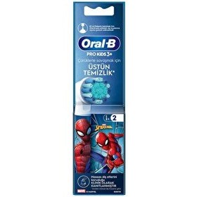 Resim Oral-B Pro Kids Spiderman Şarjlı Diş Fırçası Yedek Başlığı - 2 Adet 