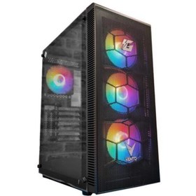 Resim VENTO VG11A ATX 4 adet RGB FAN, Temperli Cam Gaming Kasa 