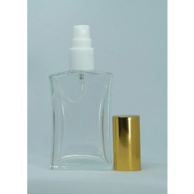 Resim Parfüm Şişesi 50 ml (2 Adet) Içbükey Sarı Kapak Plastik Valf Boş Şişe 