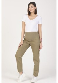 Resim Busa Hamile Mom Fit Kot Pantolon Haki-haki 
