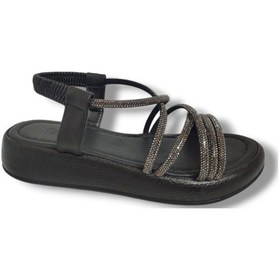 Resim Fancy 051-25 Taşlı Trend Fashion Kadın Sandalet Siyah 