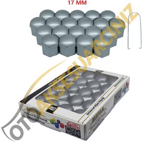 Resim A Kalite Mefsa Bijon Kapağı Düz 17 Mm Gri 20 Li Set 