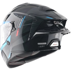 Resim Axor Brutale Kryptıc Full Face Parlak Siyah Mavi 