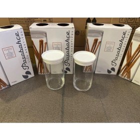 Resim Paşabahçe 43736 Vakumlu Cam Kavanoz - Cam Erzak Saklama Kabı 2 Li Beyaz 