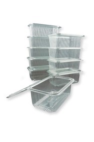 Resim Home 100 Adet plastik sızdırmaz kap 1kg cc kullan at tek kullanımlık plastik kapaklı kase 