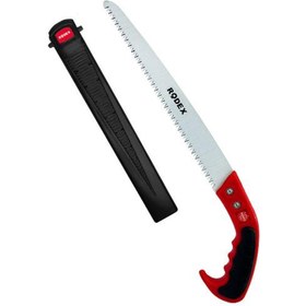 Resim Rodex Budama Testeresi Kılıflı 300 Mm Çelik Düz Ağaç Dal Bağ El Testeresi 1inc - 13 Diş 