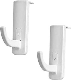 Resim PartyKindom 2 Adet Monitör Standı Monitör Standları Çanta Tutucu Şapka Kancaları Elbise Askısı Standı Masaüstü Standı Metal Kancalar Masa Için Kulaklık Standı Kulaklik Beyaz Askı Rafı Akrilik 