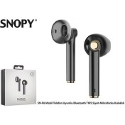 Resim Hk Tech Snopy SN-TWS06 Siyah Mobil Telefon Uyumlu Bluetooth Tws Mikrofonlu Kulaklık 
