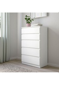 Resim 5 Çekmeceli Şifonyer, Kullen Meridyendukkan Beyaz Renk 70x112 Cm Komodin 