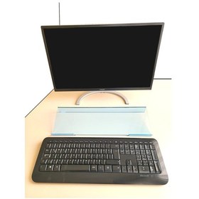Resim Klavye Standı Sehpası Klavye Yükseltici Pleksiglass 3 Mm Şeffaf Açık Mavi Özel Renk.. 