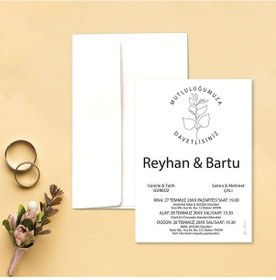 Resim Yarendavetiyeotuz9 100 Adet Beyaz Zarflı Davetiye (486091820)-Değer 1-Değer 2 