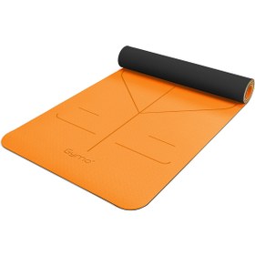 Resim Gymo Hizalamalı 6mm TPE Yoga Matı Pilates Minderi Turuncu 