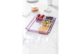 Resim FRY Akrilik Mürdüm 6’lı Kapaklı Kahvaltılık Kahvaltı Seti & Saklama Kabı (Cam Değildir) 