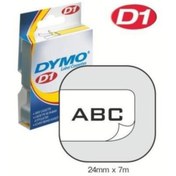 Resim Dymo D1 Şerit 24x7 Mt Beyaz- Siyah 53713 S0720930 