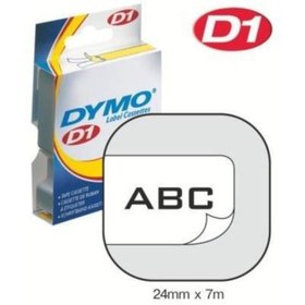 Resim Dymo D1 Şerit 24x7 Mt Beyaz- Siyah 53713 S0720930 