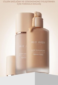 Resim Alix Avien Nemlendirici SPF30 Parlak Bitişli Fondöten Care Enhancer 809 Peach Buff 