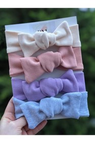 Resim Peri Masalı Kız Bebek/çocuk 4'lü Toka/ Bandana Set 