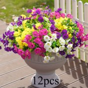 Resim 12'li Paket UV Dayanıklı Gerçekçi Yapay Morning Glory Çiçekleri - Canlı Renkler, Hava Koşullarına Dayanıklı Plastik Çiçekler, İç/Dış Mekan Dekoru için, Balkon, Veranda, Pencere Kutuları - Bakım Gerektirmeyen Yıl Boyu Ev & Bahçe Süslemesi, Dış Mekan Yapay Çiçekler, Renkli Çiçek Düzenleme, Her Mevsim Uygun 