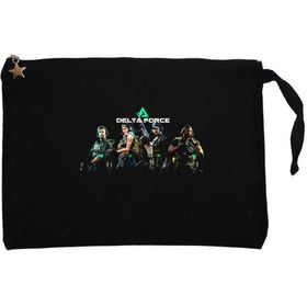 Resim Delta Force Team Siyah Clutch Astarlı Cüzdan / El Çantası - Siyah 