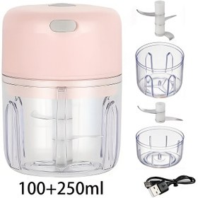 Resim 100ml/250ml USB Şarj Edilebilir Mini Mutfak Sarımsak Sıkacağı Elektrikli Sarımsak Doğrayıcı ve Et Öğütücü, Ezici 