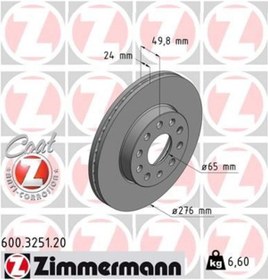 Resim Zımmermann Ön Fren Aynası Golf 7 12 Leon 13 A3 13 Octavıa 12 276x24x5dlxhvlı 0986479c47 600.3251.20 5q0615301a 5q0615301e 
