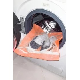 Resim Ozcmax Turuncu - Fermuarlı - Hassas Çamaşır Terlik Ayakkabı Yıkama Filesi Büyük Boy 