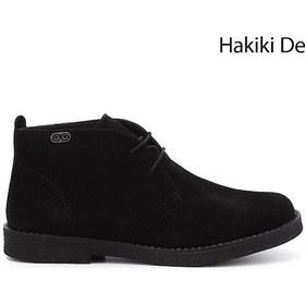 Resim Gönderi R Siyah Süet Oxford Kalıp Kauçuk Taban Hakiki Deri Bot Siyah-Süet 