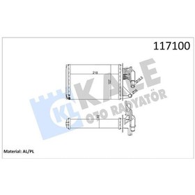 Resim Kale 1783862al - Kalorifer Radyatörü Uno 218 156.5x40 Musluklu 2 