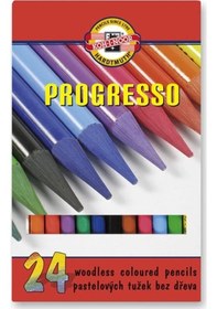 Resim Supertrend Progresso Ağaçsız Kuru Boya Kalemi Seti 24 Renk Görsel Rengi 